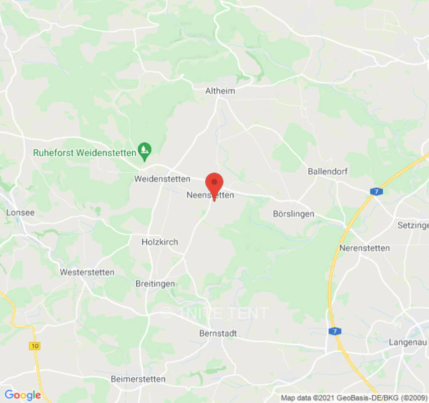 Zeltplatz in Neenstetten, privater Stellplatz