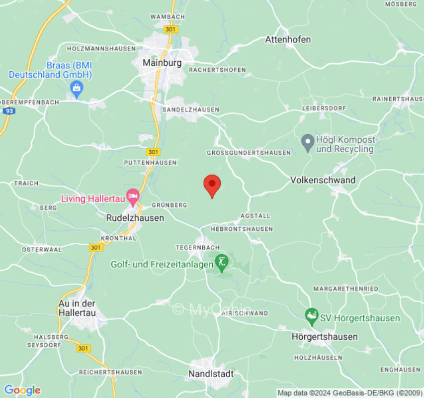 Absolut ruhige Einzellage im Hopfenland Hallertau