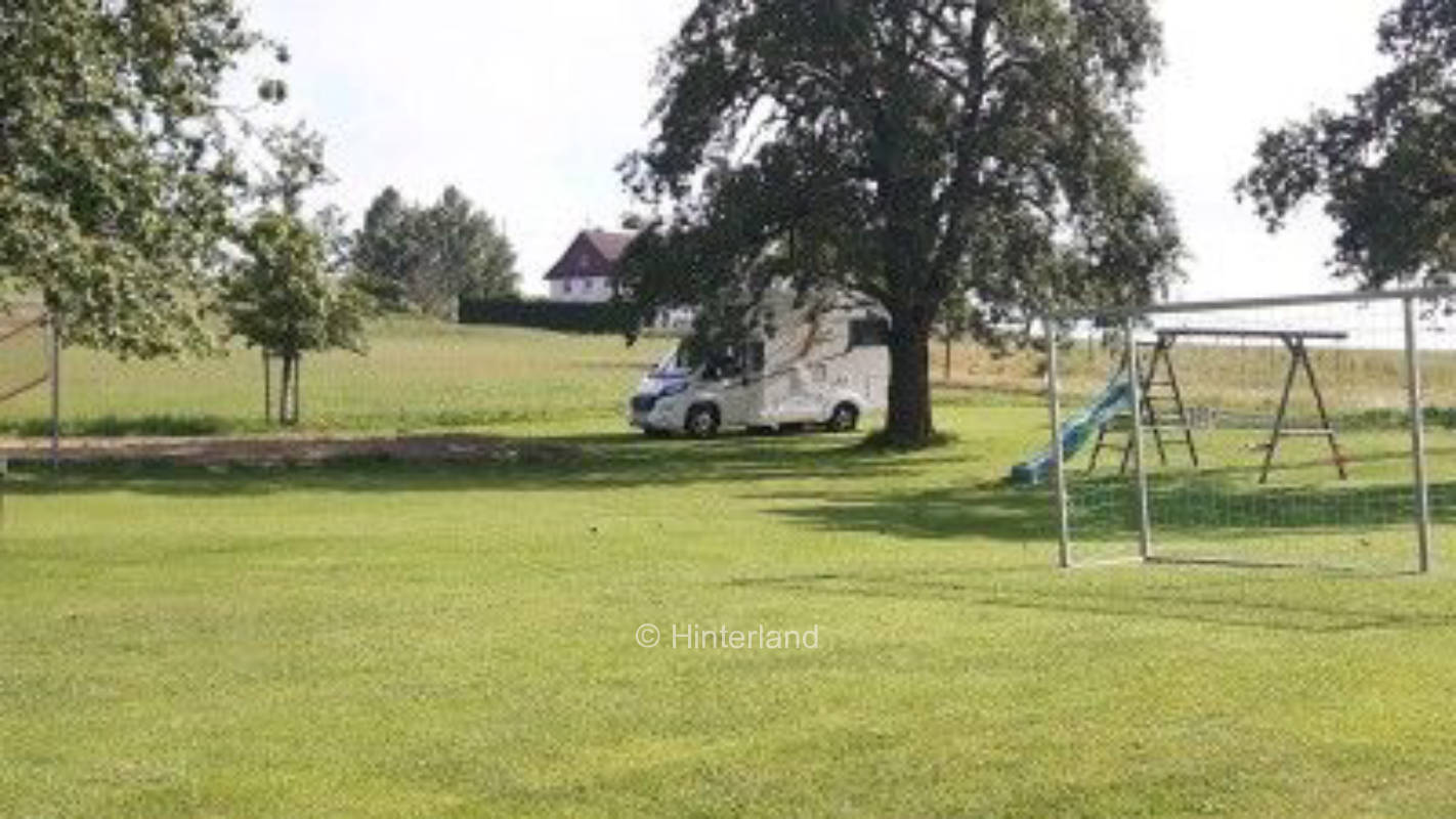 Campen am Ferienhof im Bodenseehinterland, privater Stellplatz